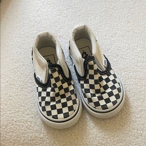 Vans Black and White Checkered Slip-On Sneakers